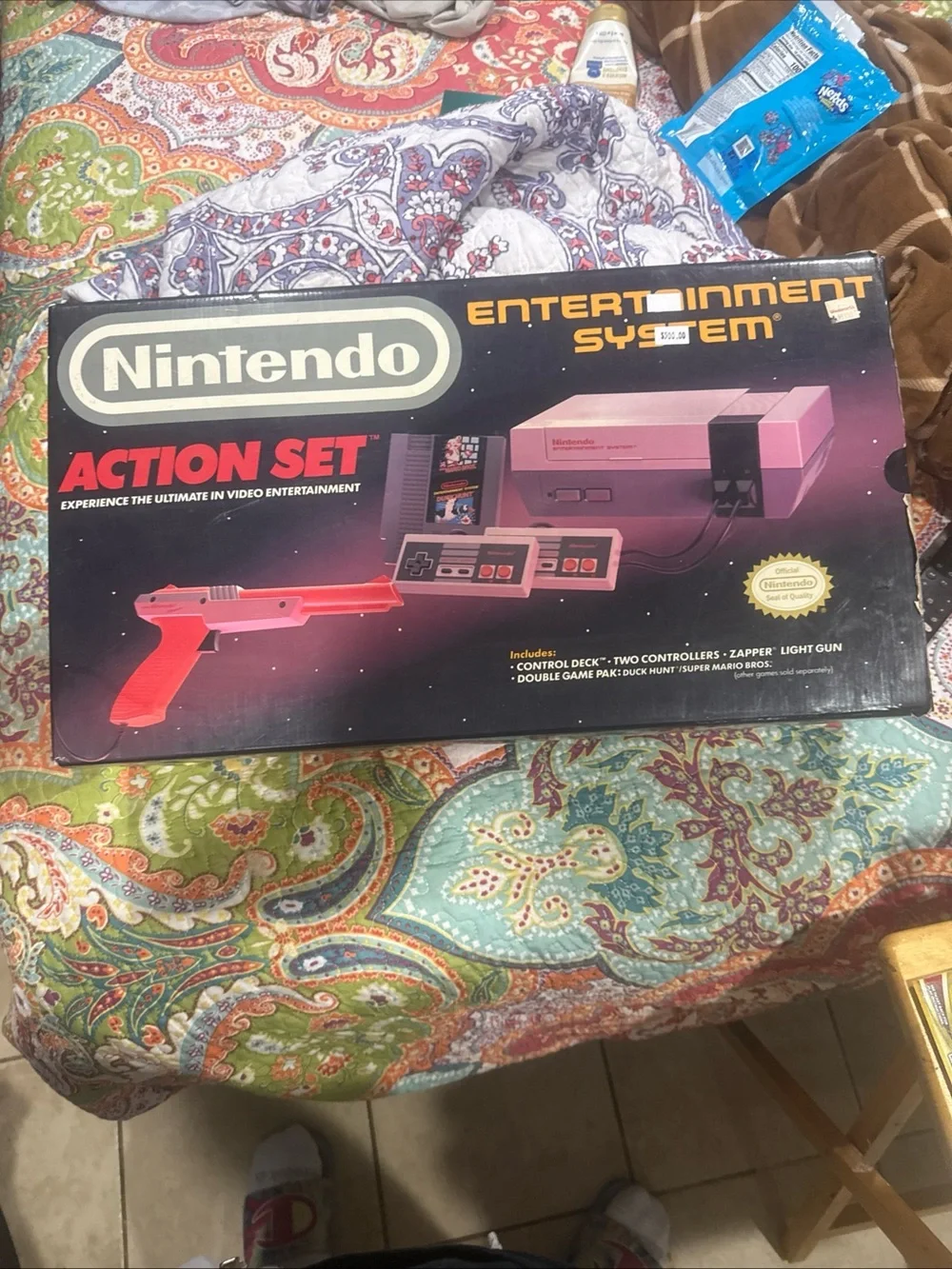 Nintendo Action Set with Red Zapper and Black Accent Graphics